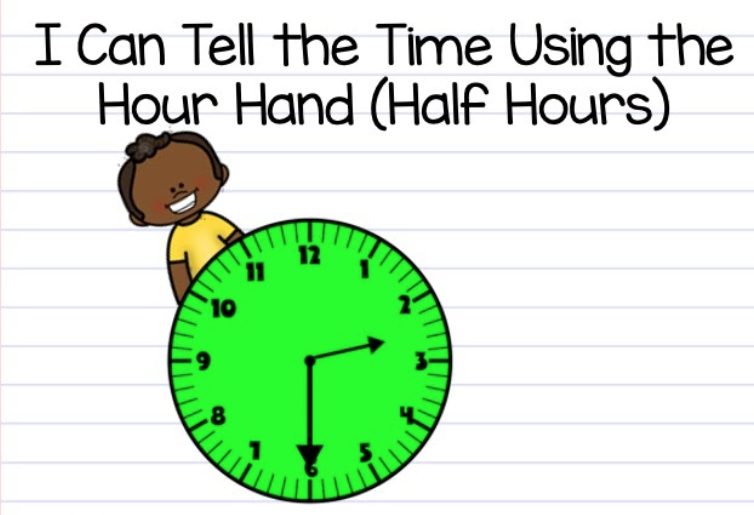 Telling Time to the Half Hour  – Teaching Time